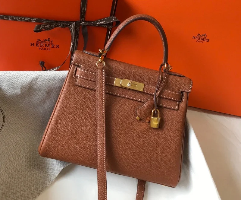 Hermes Kelly 28 Retourne Togo Brown Bag For Women. Women-s Handbags. Shoulder Bags 11in/28cm