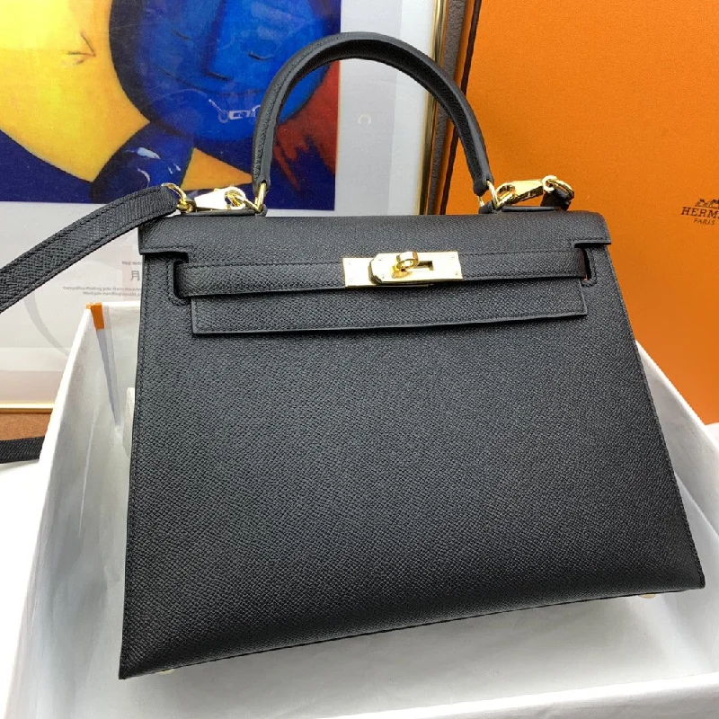 Hermes Kelly 28 Sellier Epsom Black Bag For Women. Women-s Handbags. Shoulder Bags 11in/28cm