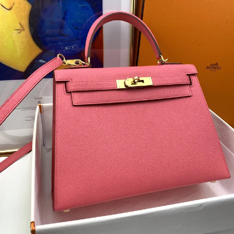 Hermes Kelly 28 Sellier Epsom Pink Bag For Women. Women-s Handbags. Shoulder Bags 11in/28cm