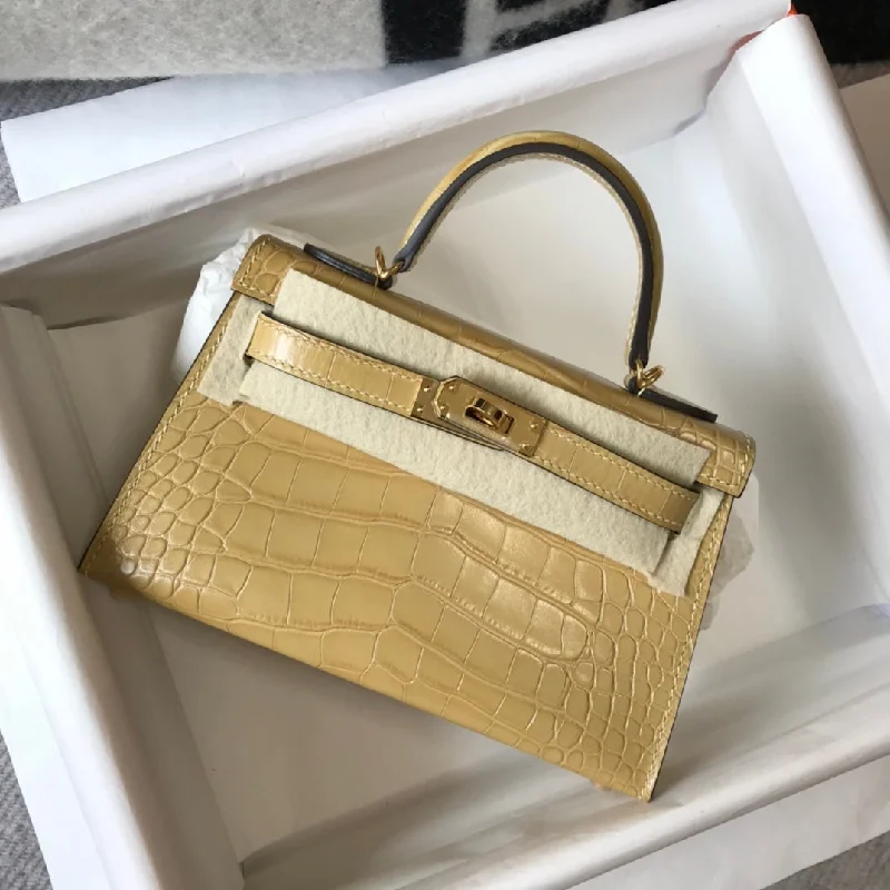 Hermes Kelly Brown For Women Gold Toned Hardware 7.8in/20cm