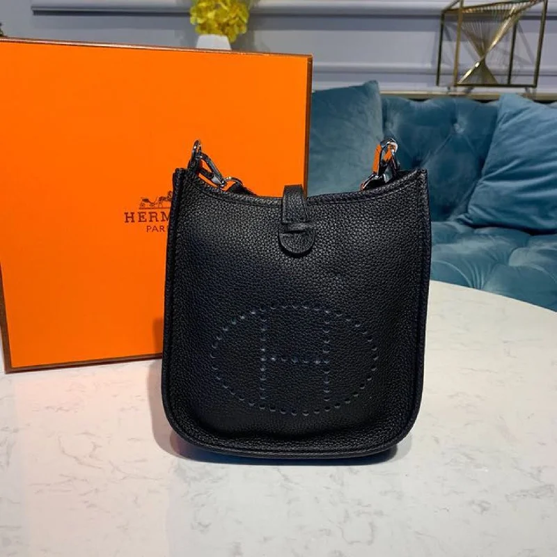 Hermes Mini Evelyne Black For Women 7in/18cm