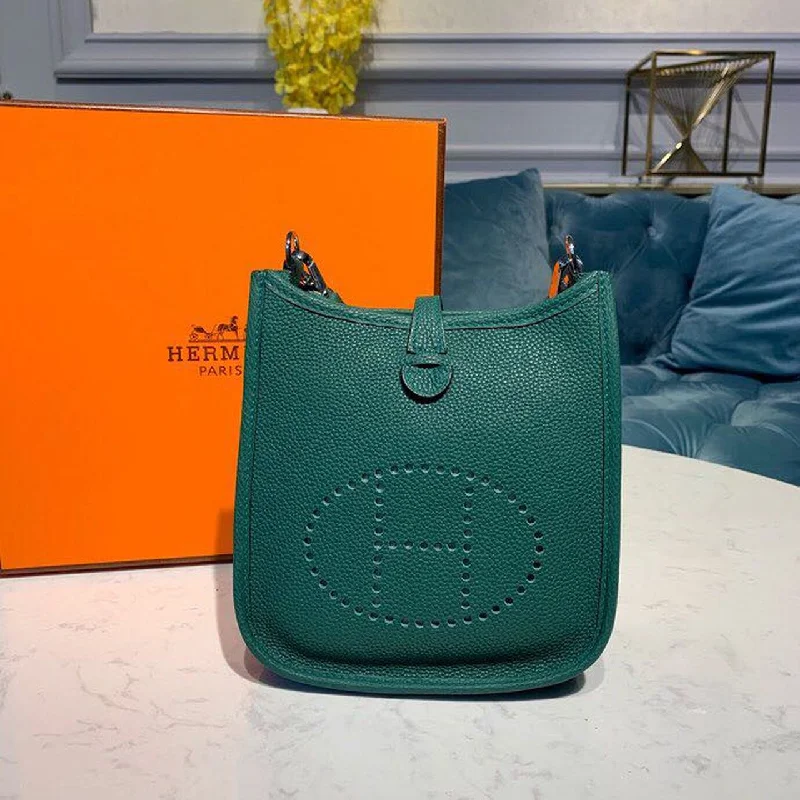 Hermes Mini Evelyne Green For Women 7.8in/20cm