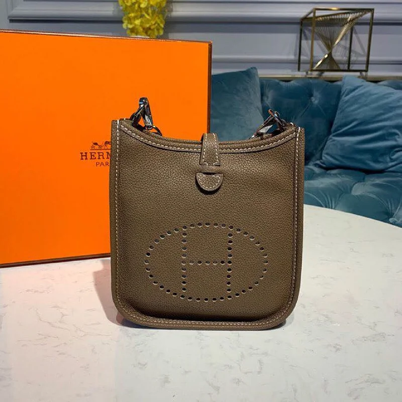 Hermes Mini Evelyne Grey For Women 7.8in/20cm