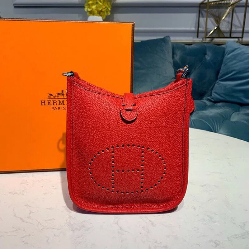 Hermes Mini Evelyne Red For Women 7in/18cm