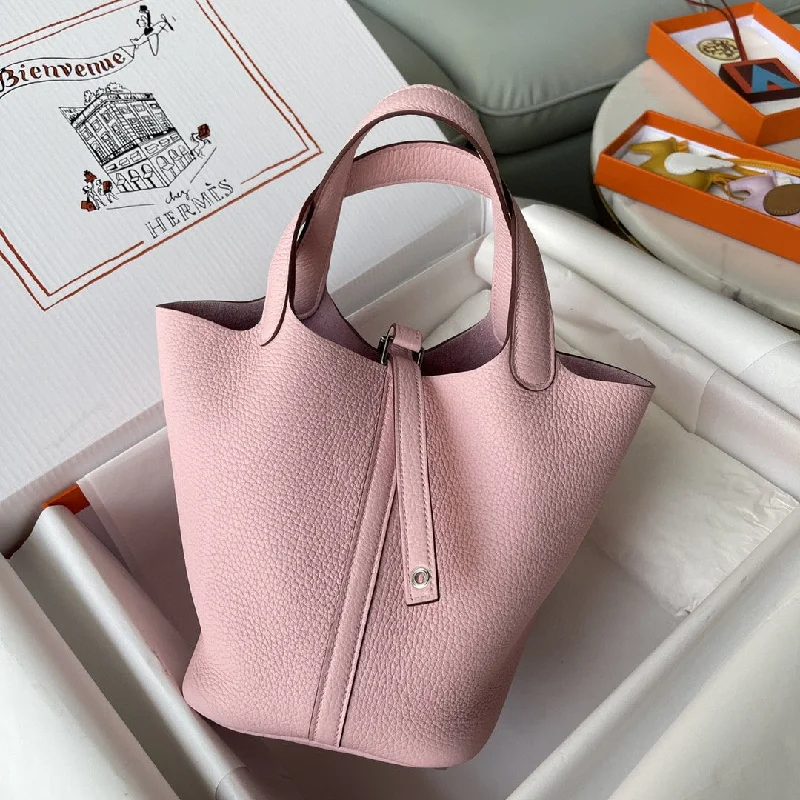 Hermes Picotin Lock 18 Bag Light Pink For Women. Women-s Handbags 7.1in/18cm