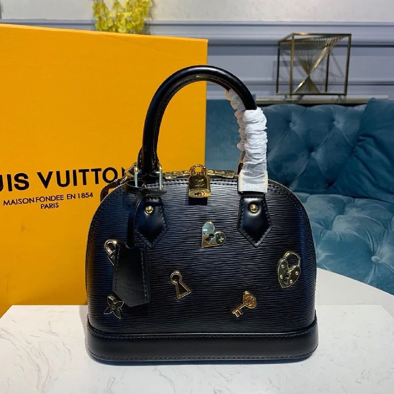 Louis Vuitton Alma BB Epi Black For Women. Women-s Handbags. Shoulder And Crossbody Bags 9.2in/23.5cm LV M52884