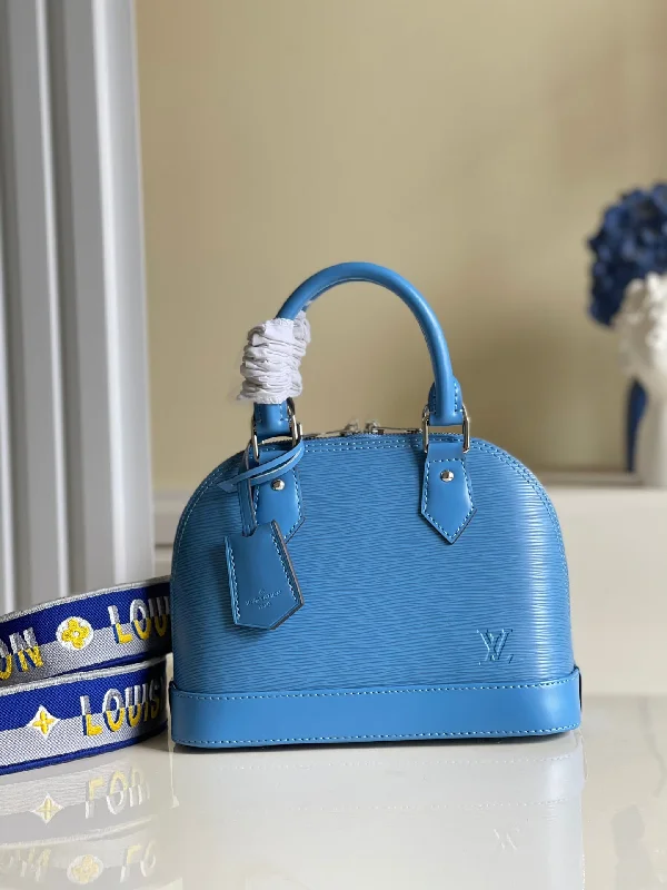 Louis Vuitton Alma BB Epi Blue For Women. Women-s Handbags. Shoulder And Crossbody Bags 9.3in/23.5cm LV M57426