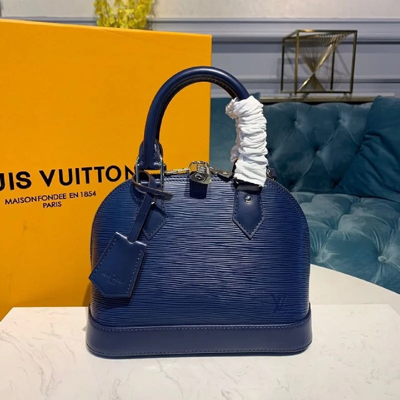 Louis Vuitton Alma BB Epi Indigo Blue For Women. Women-s Handbags. Shoulder And Crossbody Bags 9.2in/23.5cm LV M40855