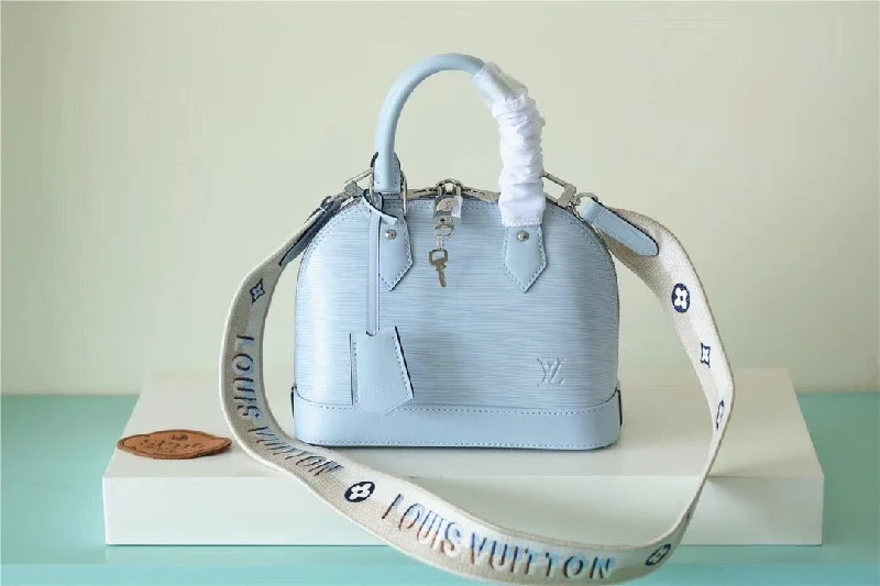 Louis Vuitton Alma BB Epi Light Blue For Women. Women-s Handbags. Shoulder And Crossbody Bags 23.5cm/9.3in LV