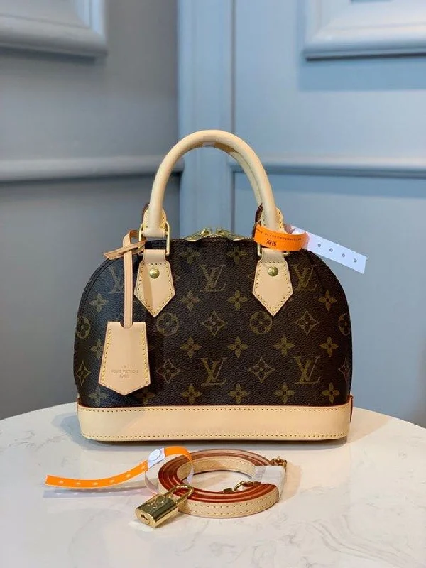 Louis Vuitton Alma BB Monogram Canvas Beige For Women. Women-s Handbags. Shoulder And Crossbody Bags 9.2in/23.5cm LV M53152