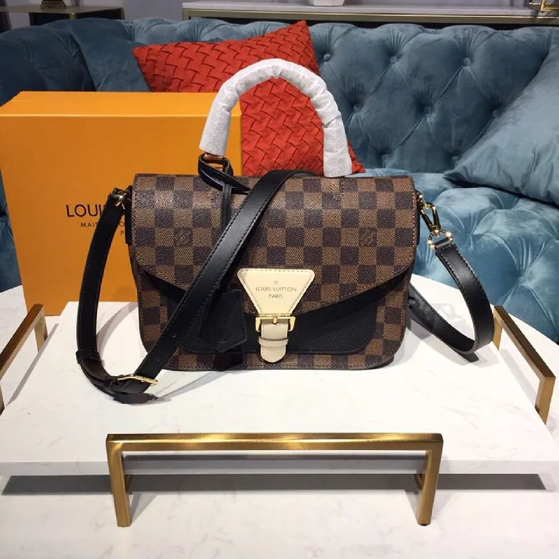 Louis Vuitton Beaumarchais Damier Ebene Black For Women. Women-s Handbag. Shoulder And Crossbody Bags 9.8in/25cm LV N40146