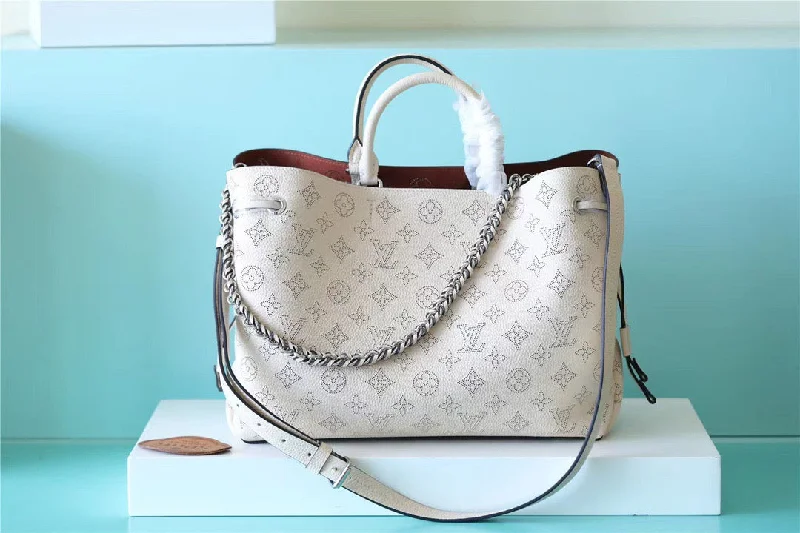 Louis Vuitton Bella Tote Mahina Creme Beige For Women. Women-s Handbags. Shoulder And Crossbody Bags 12.6in/32cm LV M59203