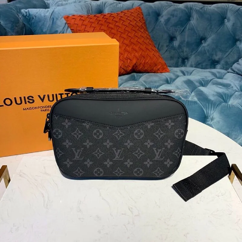 Louis Vuitton Bumbag Monogram Eclipse Canvas For Men. Men-s Belt Bags 11in/28cm LV M42906