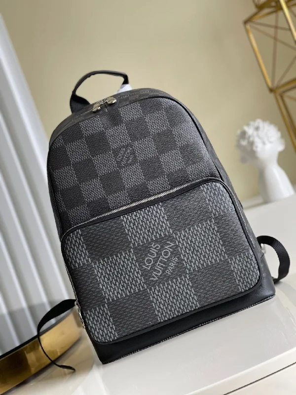 Louis Vuitton Campus Backpack Damier Graphite 3D Canvas Grey For Men. Men-s Bags 39cm LV N50009