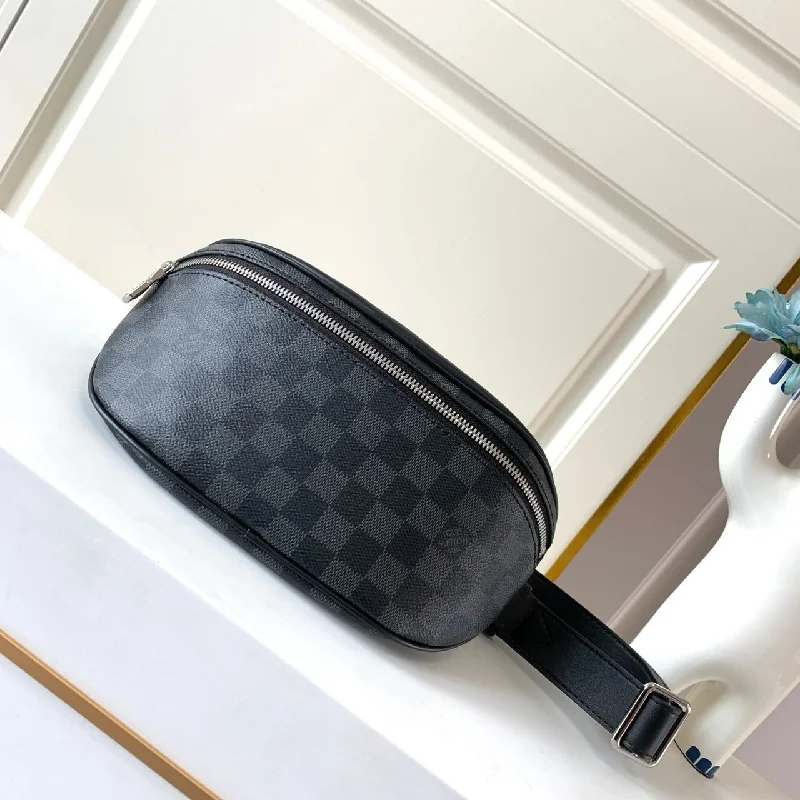 Louis Vuitton Campus Bumbag Damier Graphite Canvas For Men. Men-s Bags 10.2in/26cm LV N40362