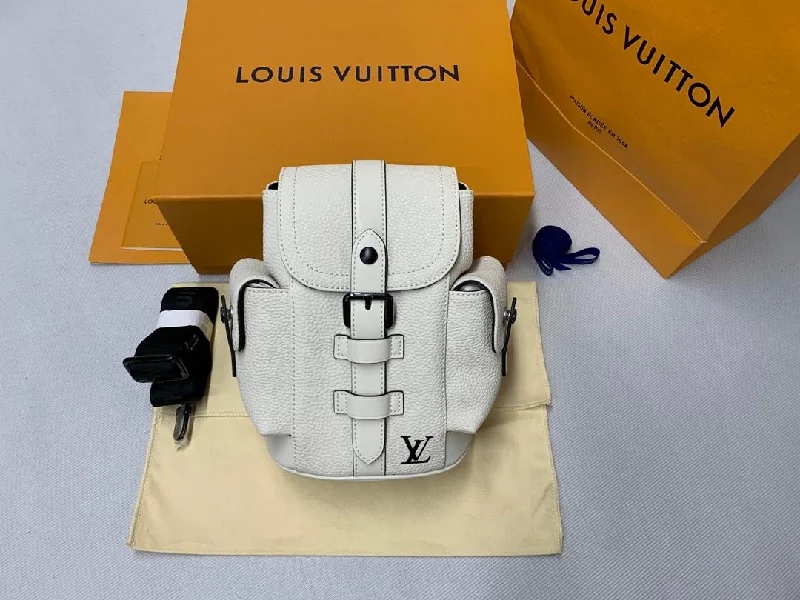 Louis Vuitton Christopher XS Taurillon White For Men. Men-s Bags. Shoulder And Crossbody Bags 7.7in/19.5cm LV