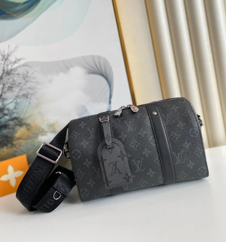 Louis Vuitton City Keepall Monogram Eclipse/Monogram Eclipse Reverse For Men. Men-s Bags. Shoulder And Crossbody Bags 10.6in/27cm LV M45936