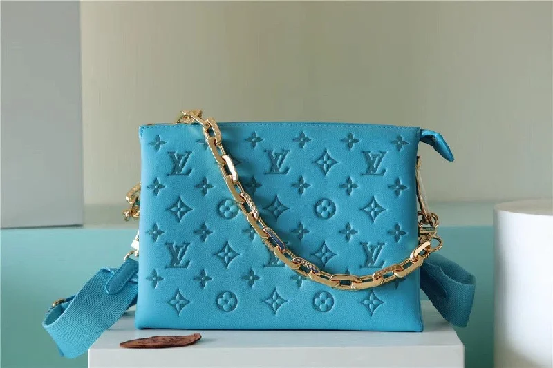 Louis Vuitton Coussin PM Monogram Blue For Women. Women-s Bags. Shoulder And Crossbody Bags 10.2in/26cm LV