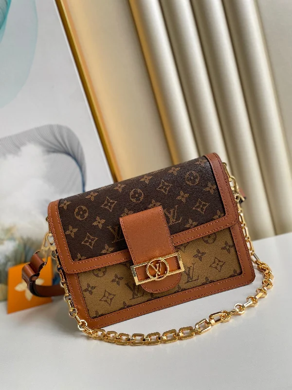 Louis Vuitton Dauphine MM Monogram And Monogram Reverse Canvas By Nicolas Ghesquire For The Cruise Collection. Women-s Handbags. Shoulder Bags 25cm LV M45958