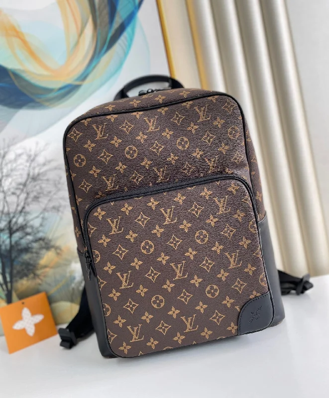 Louis Vuitton Dean Backpack Monogram Macassar Canvas For Men. Men-s Bags 42cm LV M45335