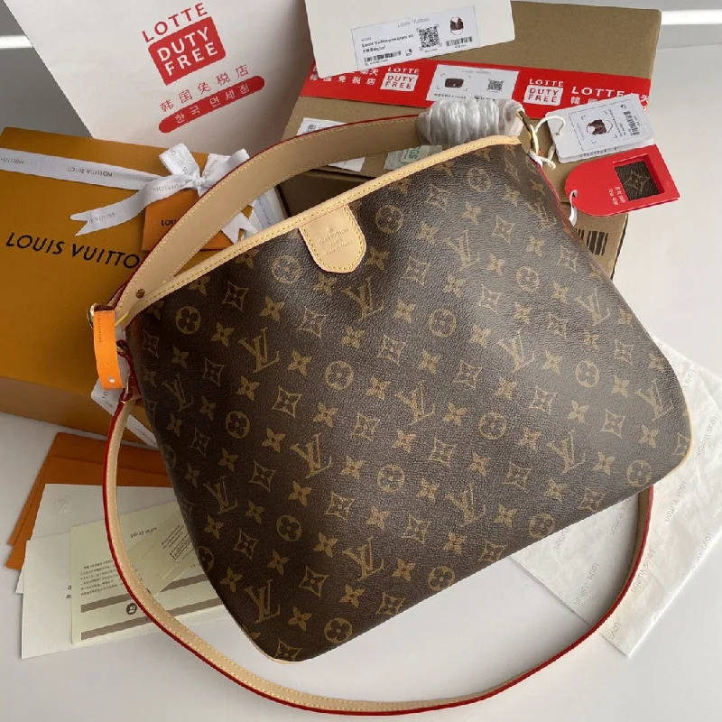 Louis Vuitton Delightful PM Monogram Canvas Natural For Women. Women-s Handbags. Shoulder Bags 33cm LV M40352