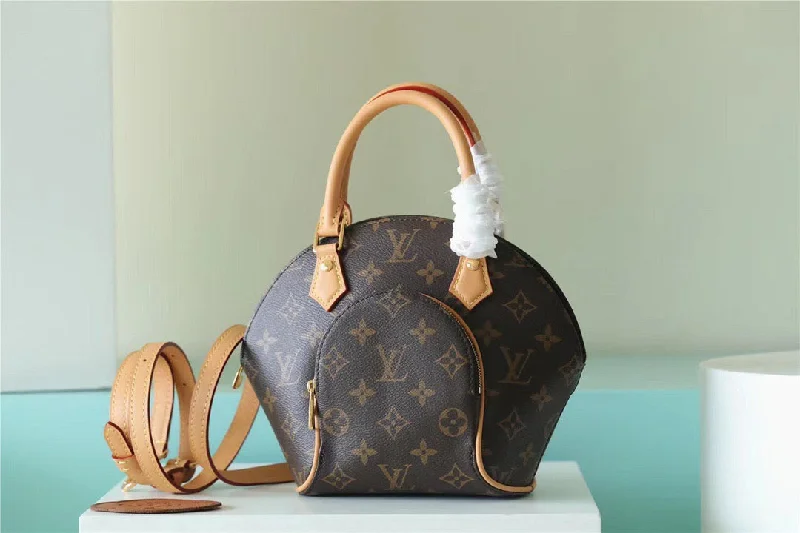 Louis Vuitton Ellipse BB Handbag Created By Nicolas Ghesquiere From Classic Monogram Canvas For Women Brown 23cm/8.9in LV