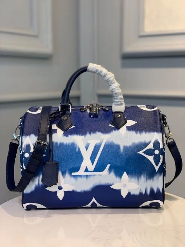 Louis Vuitton Escale Speedy Bandoulire 30 Monogram Canvas Blue For Women. Women-s Handbag Shoulder And Crossbody Bags 11.8in/30cm LV M45146