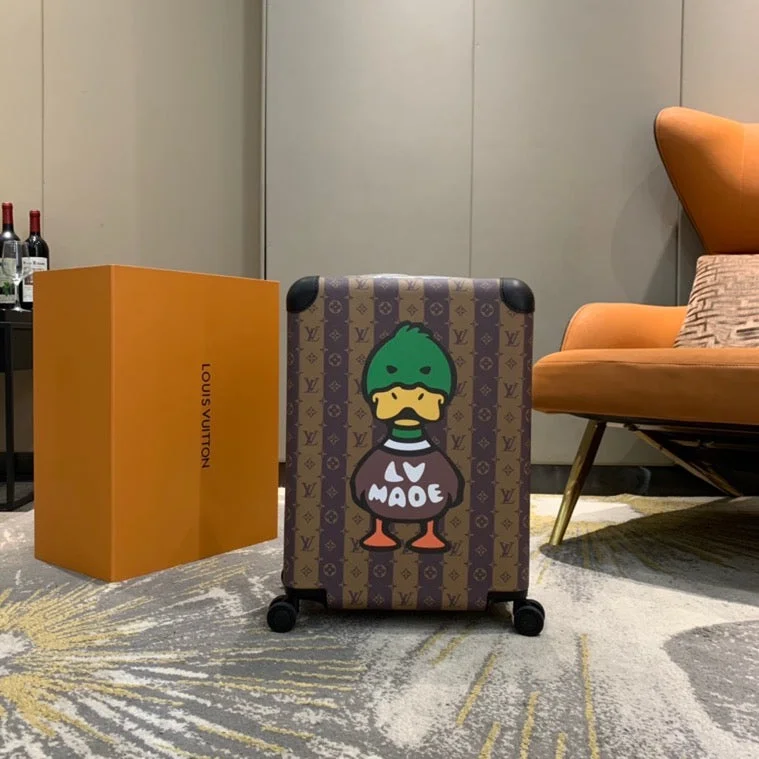 Louis Vuitton Horizon 55 Monogram Stripes Brown Canvas By Nigo x Virgil Abloh For Men. Men-s Luggage 21.6in/55cm LV M20481