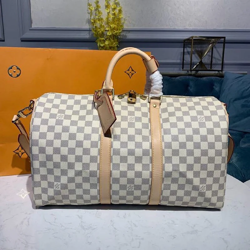 Louis Vuitton Keepall Bandouliere 45 Damier Azur Canvas For Women. Women-s Bags. Travel Bags 17.7in/45cm LV N41430