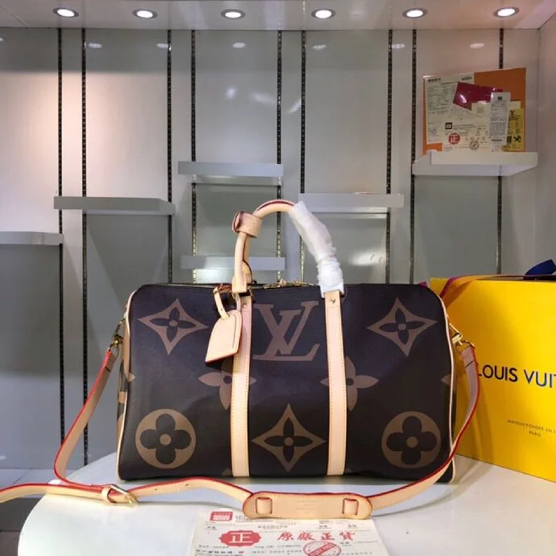 Louis Vuitton Keepall Bandouliere 50 Monogram and Monogram Reverse Canvas For Women. Women-s Handbags. Travel Bags 19.7in/50cm LV M44739