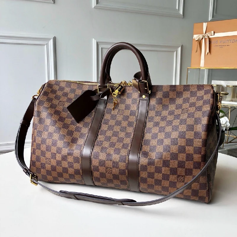 Louis Vuitton Keepall Bandoulire 45 Damier Ebene Canvas For Women. Women-s Bags 17.7in/45cm LV N41428