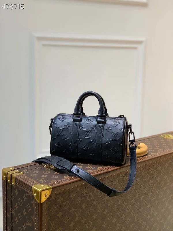 Louis Vuitton Keepall XS Monogram Seal Black For Women. Women-s Handbags. Shoulder And Crossbody Bags 8.3in/21cm LV M57960