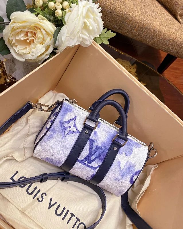 Louis Vuitton Keepall Xs Nano 21cm White-Blue