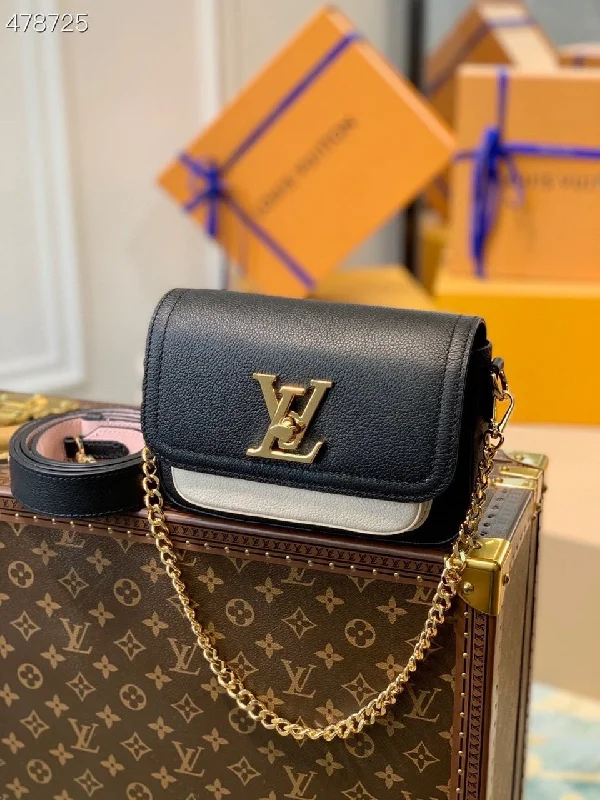 Louis Vuitton Lockme Tender Bag Black For Women. Women-s Handbags. Shoulder And Crossbody Bags 7.5in/19cm LV M58557