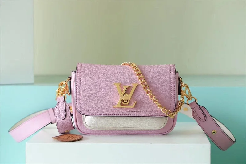 Louis Vuitton Lockme Tender Pink For Women. Women-s Handbags. Shoulder And Crossbody Bags 7.5in/19cm LV