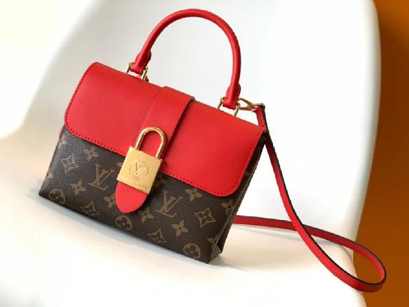 Louis Vuitton Locky BB Monogram Canvas Red For Women. Women-s Handbags. Shoulder And Crossbody Bags 7.9in/20cm LV M44322