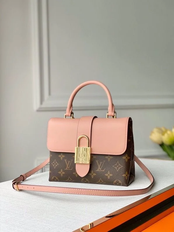 Louis Vuitton Locky BB Monogram Canvas Rose Poudre Pink For Women. Women-s Handbags. Shoulder And Crossbody Bags 7.9in/20cm LV M44080