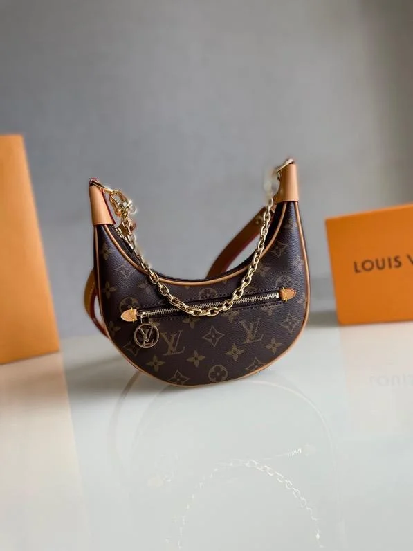 Louis Vuitton Loop Monogram Canvas For Women. Women-s Handbags. Shoulder And Crossbody Bags 9.1in/23cm LV M81098