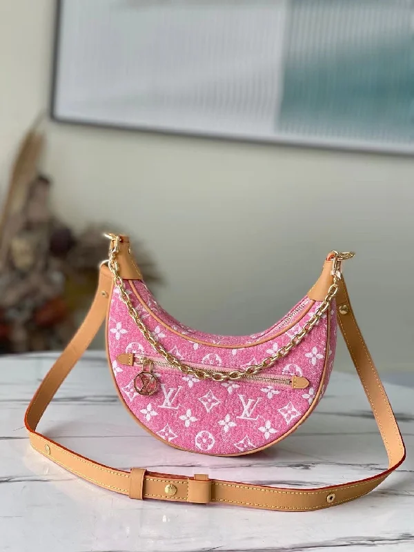 Louis Vuitton Loop Since 1854 Jacquard Pink By Nicolas Ghesquire For Cruise Show. Women-s Handbags 9.1in/23cm LV M81166