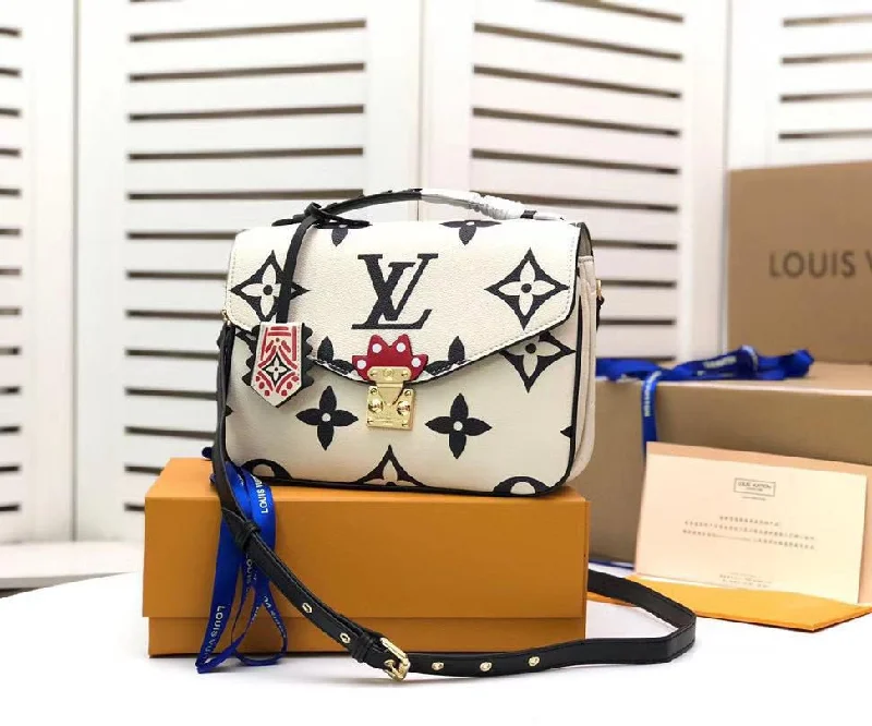 Louis Vuitton LV Crafty Pochette Metis Monogram Empreinte Creme For Women. Women-s Handbags. Shoulder And Crossbody Bags 9.8in/25cm LV M45384