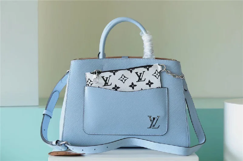 Louis Vuitton Marelle Tote MM Epi Bleu Nuage Blue For Women. Women-s Handbags. Shoulder And Crossbody Bags 11.8in/30cm LV