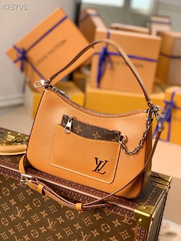 Louis Vuitton Marelle Tote MM Gold Miel Brown For Women. Women-s Handbags. Shoulder And Crossbody Bags 11.8in/30cm LV M59953