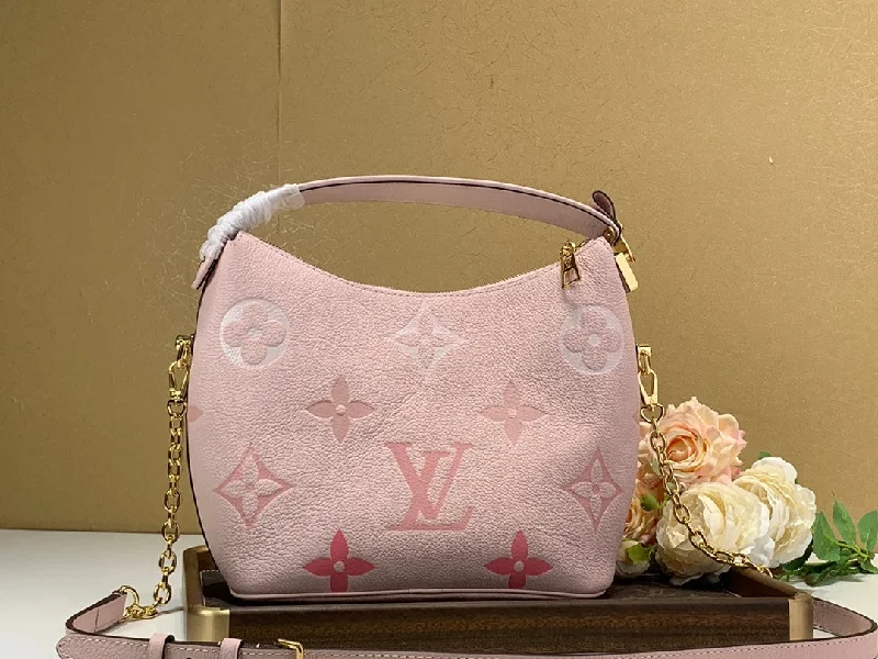 Louis Vuitton Marshmallow Hobo Bag Monogram Empreinte Pink For Women. Women-s Handbags. Shoulder And Crossbody Bags 9.4in/24cm LV M45697