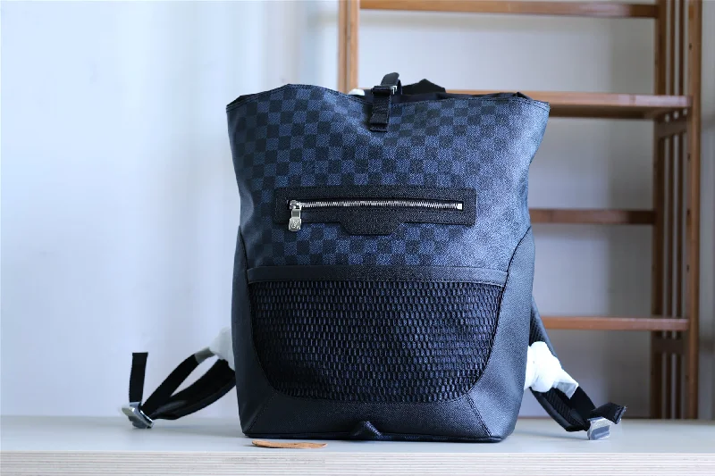 Louis Vuitton Matchpoint Backpack Damier Cobalt Taiga For Men. Men-s Bags 51cm LV N40009