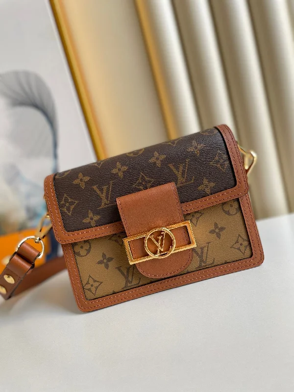 Louis Vuitton Mini Dauphine Monogram And Monogram Reverse Canvas By Nicolas Ghesquire For Spring-Summer. For Women Women-s Handbags. Shoulder Bags 20cm LV M45959