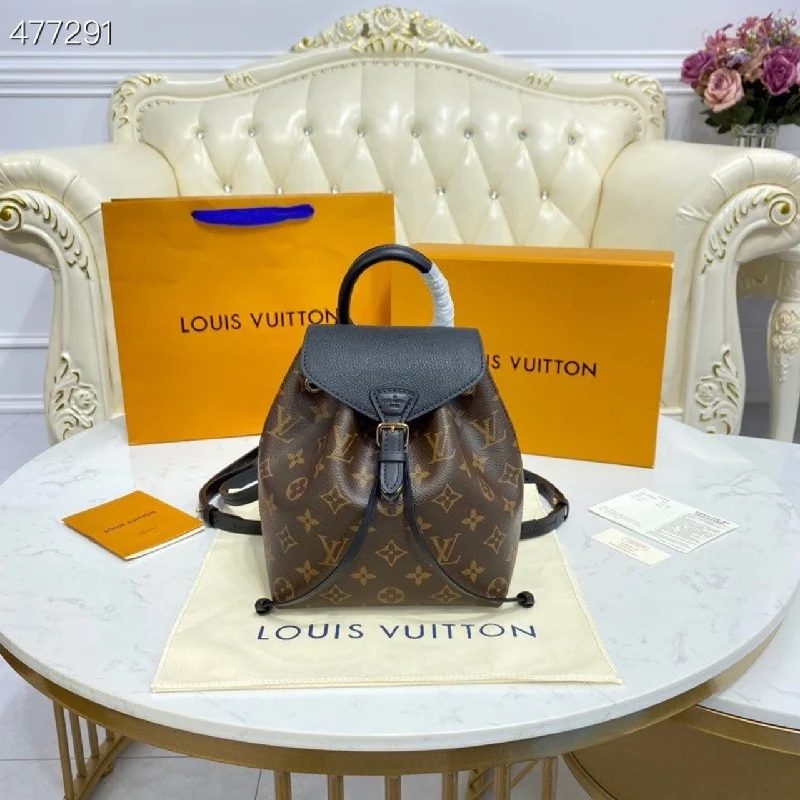 Louis Vuitton Montsouris BB Backpack Monogram Canvas Black For Women. Women-s Backpack 6.7in/17cm LV M45516