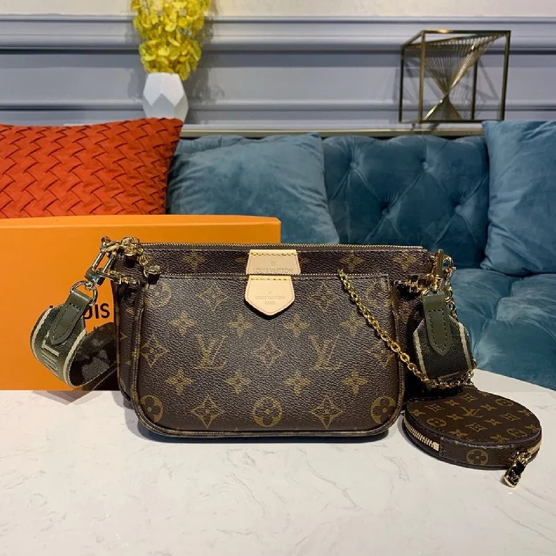 Louis Vuitton Multi Pochette Accessoires Bags Monogram Canvas Fall/Winter Collection M44813. Kaki/Beige