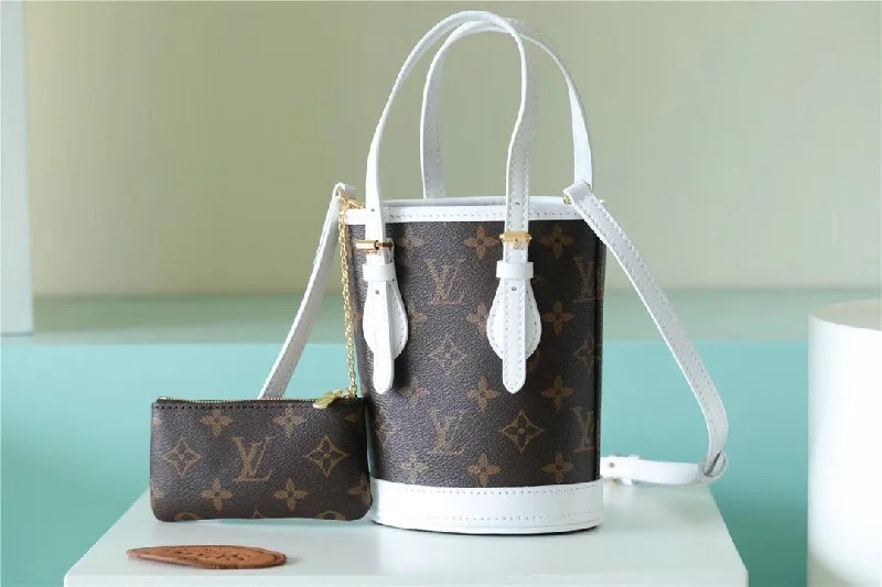 Louis Vuitton Nano Bucket Bag Monogram For Women Brown 6.7in/17cm LV M81489