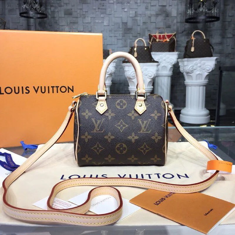 Louis Vuitton Nano Speedy Monogram Canvas For Women. Women-s Handbags. Shoulder And Crossbody Bags 6.3in/16cm LV M61252