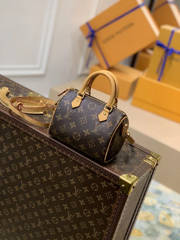 Louis Vuitton Nano Speedy Monogram Canvas For Women. Women-s Handbags. Shoulder Bags 6.3in/16cm LV M81085